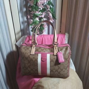 Coach pvc canvas sinature print purse